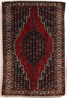 Northwest Persian throw rug, ca. 1910, with centra
