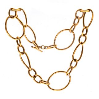 18k Yellow Gold Toggle Necklace