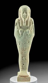 Egyptian 30th Dynasty Faience Ushabti for Ka-Nefer