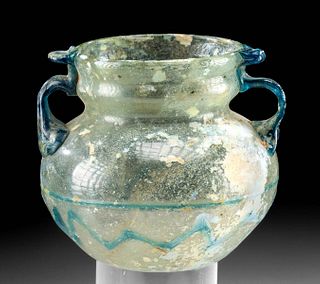 Roman Glass Jarlet w/ Applied Handles, Rigaree