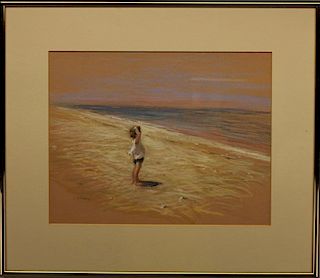 Marie Stobbe (1909 - 2003) Child at the Beach