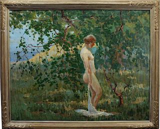 Exceptional Impressionist Woman in Landscape