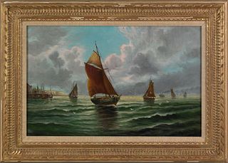 Edward Moran(American, 1829-1901), oil on canvas c