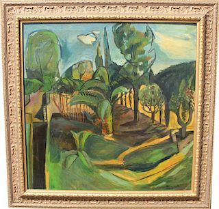 Early 20th C. Large Expressionist Painting, Signed