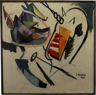 Harrison, 1958 Signed Abstract