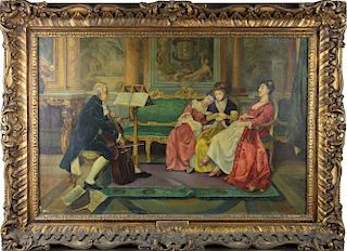 A. Simonetti, 19th C. "A Music Lesson"