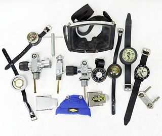 Vintage Scuba Diving Equipment Grouping