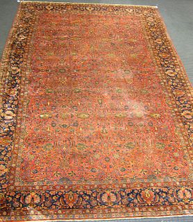 Roomsize Kashan rug, ca. 1920, with overall floral