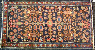 Three semi-antique oriental mats, largest - 4'3" x