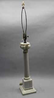 Single White Marble Table Lamp