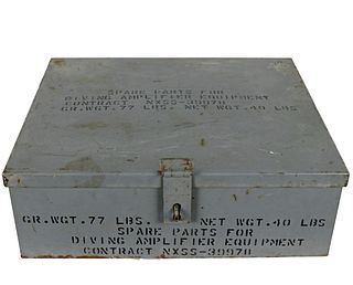 WW2 Diving Amplifier Spare Parts Box w/ Parts