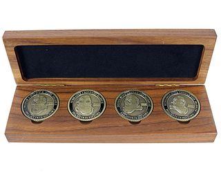 USN Mark 1, 2, 3, & 4 Historical Diving Society Coin Set In Box