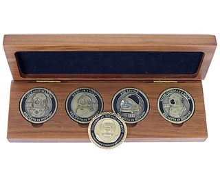 6 HDS Helmets In History Challenge Coins w/ Presentation Box