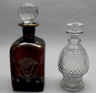 (2) Glass Decanters