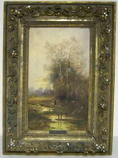 C.H. Lissa(19th c.), oil on canvas landscape, sign