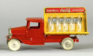 Metalcraft painted tin Coca-Cola truck, 1930's, 10