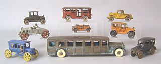 Nine cast iron passenger and commercial vehicles t