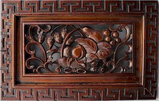 Chinese Wooden Carved Panel