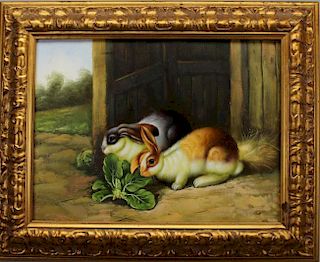 Contemporary Landscape w/ Rabbits