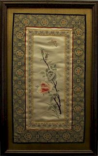 Chinese Embroidered Framed Tapestry