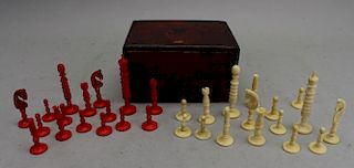 20th c. Figural Chess Set