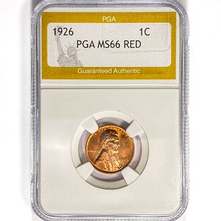 1926 Wheat Cent PGA MS66 RED
