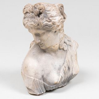 Small Marble Bust of a Classical Woman After the Antique 