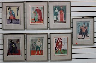 (7) Framed Prints of 17th C. Occupations