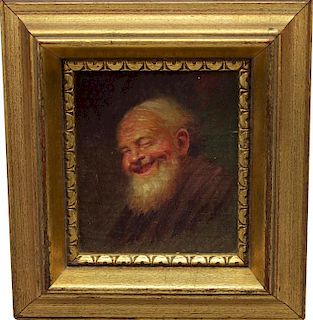 Signed 19th C. Portrait of an Elderly Man