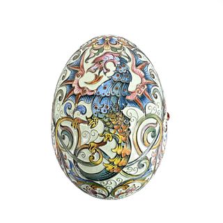 Russian Enamel Silver Gilt Easter Egg