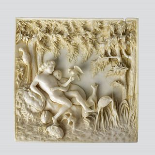 19th C. European Deep Relief Carved Plaque