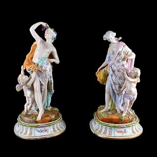 Impressive Pr Meissen Porcelain Figural Group
