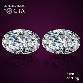 6.02 carat diamond pair, Oval cut Diamonds GIA Graded 1) 3.01 ct, Color H, VS2 2) 3.01 ct, Color H, SI1. Appraised Value: $230,200 