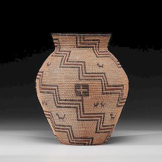 Apache Polychrome Basket Olla, Exhibited at the Booth Western Art Museum, Cartersville, Georgia