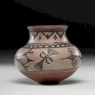 San Ildefonso Polychrome Pottery Jar