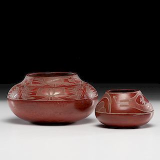 Susana Martinez Aguilar (Santa Clara, 1876-1947) Redware Pottery Bowls