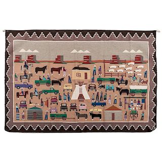 Navajo Pictorial Weaving / Rug, From the Collection of John O. Behnken, (1950-2015) Georgia