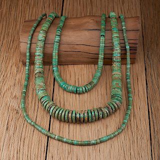 Pueblo Rolled Turquoise Necklaces