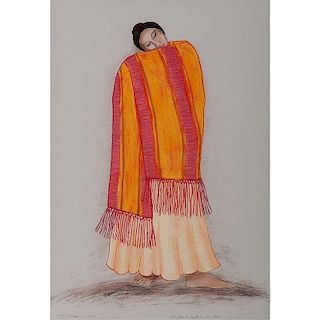 R. C. Gorman (Navajo, 1931-2005) Large Pastel Drawing