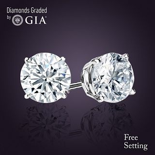 6.40 carat diamond pair, Round cut Diamonds GIA Graded 1) 3.20 ct, Color D, VS2 2) 3.20 ct, Color E, VS2. Appraised Value: $504,000 