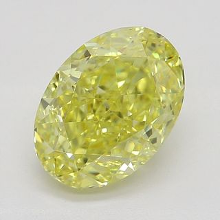 1.11 ct, Natural Fancy Intense Yellow Even Color, VVS1, Oval cut Diamond (GIA Graded), Appraised Value: $32,900 