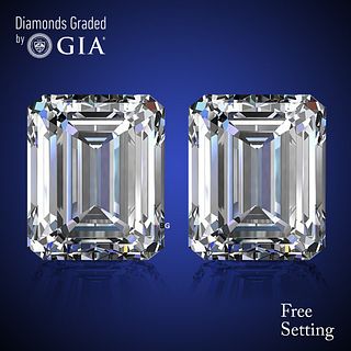 4.02 carat diamond pair, Emerald cut Diamonds GIA Graded 1) 2.01 ct, Color F, VVS2 2) 2.01 ct, Color G, VVS2. Appraised Value: $156,000 