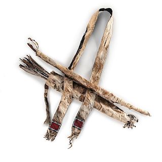 Cheyenne Beaded Hide Bow Case and Quiver, Collected by Lawrie Tatum (1822-1900), Fort Sill, Indian Territory