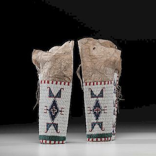 Sioux Beaded Hide Leggings, Exhibited at the Booth Western Art Museum, Cartersville, Georgia