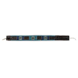 Northern Plains Beaded and Tacked Leather Belt