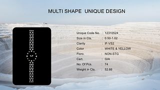 Unique Design Multi Shape Diamond Set. Appraised Value: $331,000