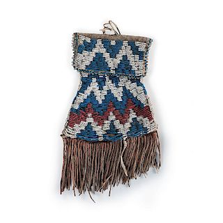 Apache Beaded Hide Strike-a-Light, Exhibited at the Booth Western Art Museum, Cartersville, Georgia