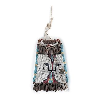 Northern Plains Beaded Hide Strike-a-Light Bag, Exhibited at the Booth Western Art Museum, Cartersville, Georgia