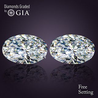 6.02 carat diamond pair, Oval cut Diamonds GIA Graded 1) 3.01 ct, Color E, VS1 2) 3.01 ct, Color F, VS2. Appraised Value: $341,900 