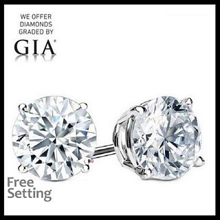 6.10 carat diamond pair, Round cut Diamonds GIA Graded 1) 3.08 ct, Color G, IF 2) 3.02 ct, Color H, IF. Appraised Value: $519,100 